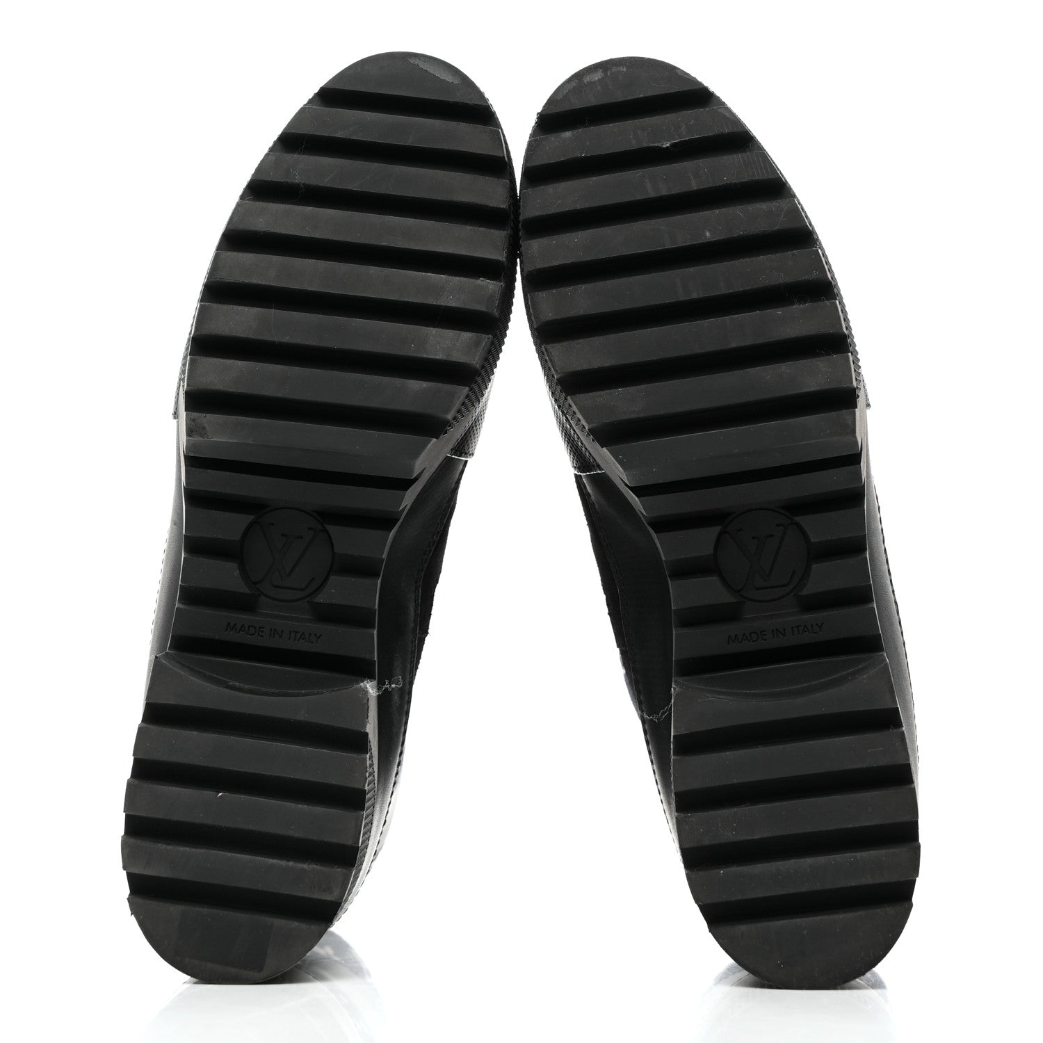Louis Vuitton LOUIS VUITTON Calfskin Monogram Denim Laureate Platform Desert Boots 41 Grey 5 of 8