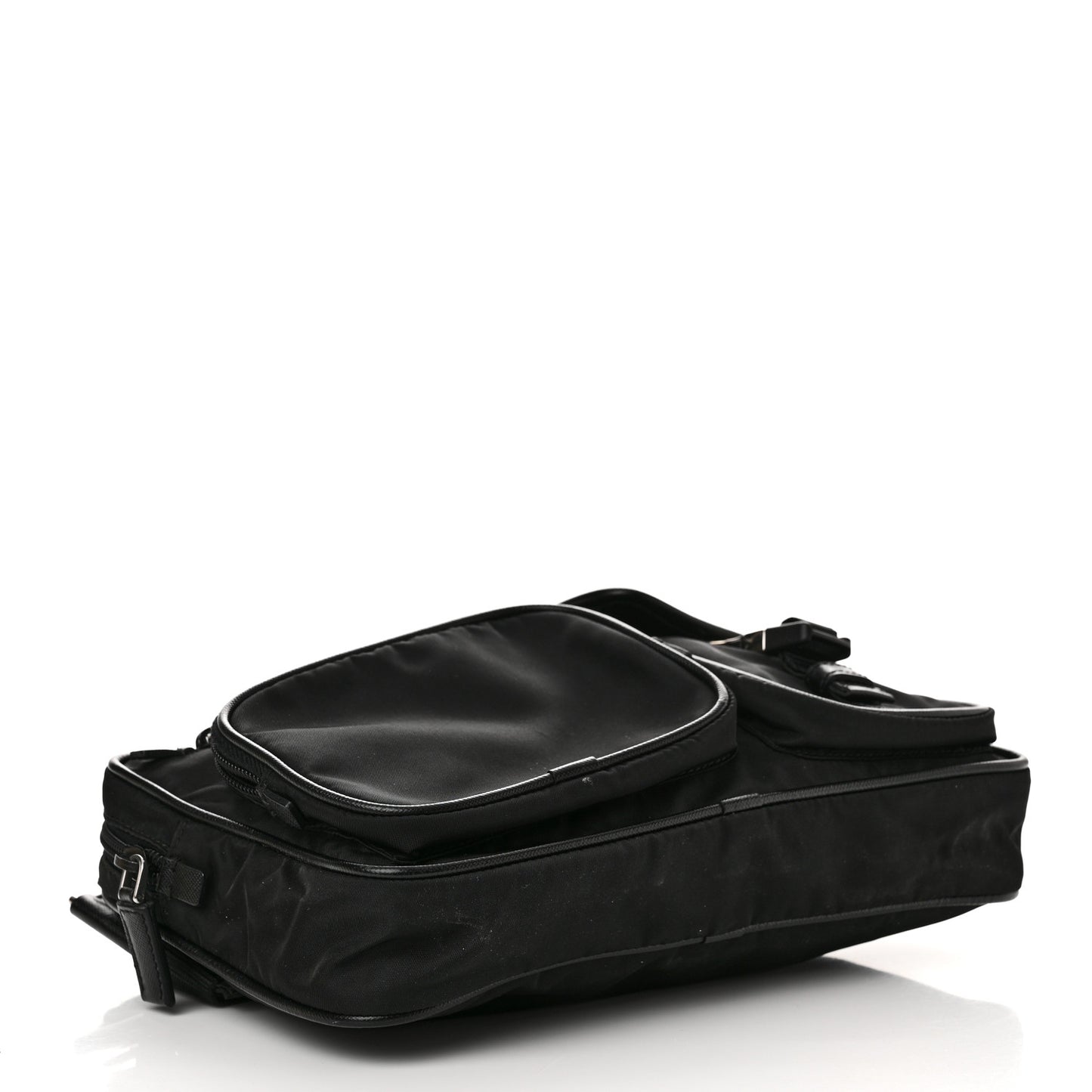 Tessuto Nylon Multi Pocket Belt Bag Black