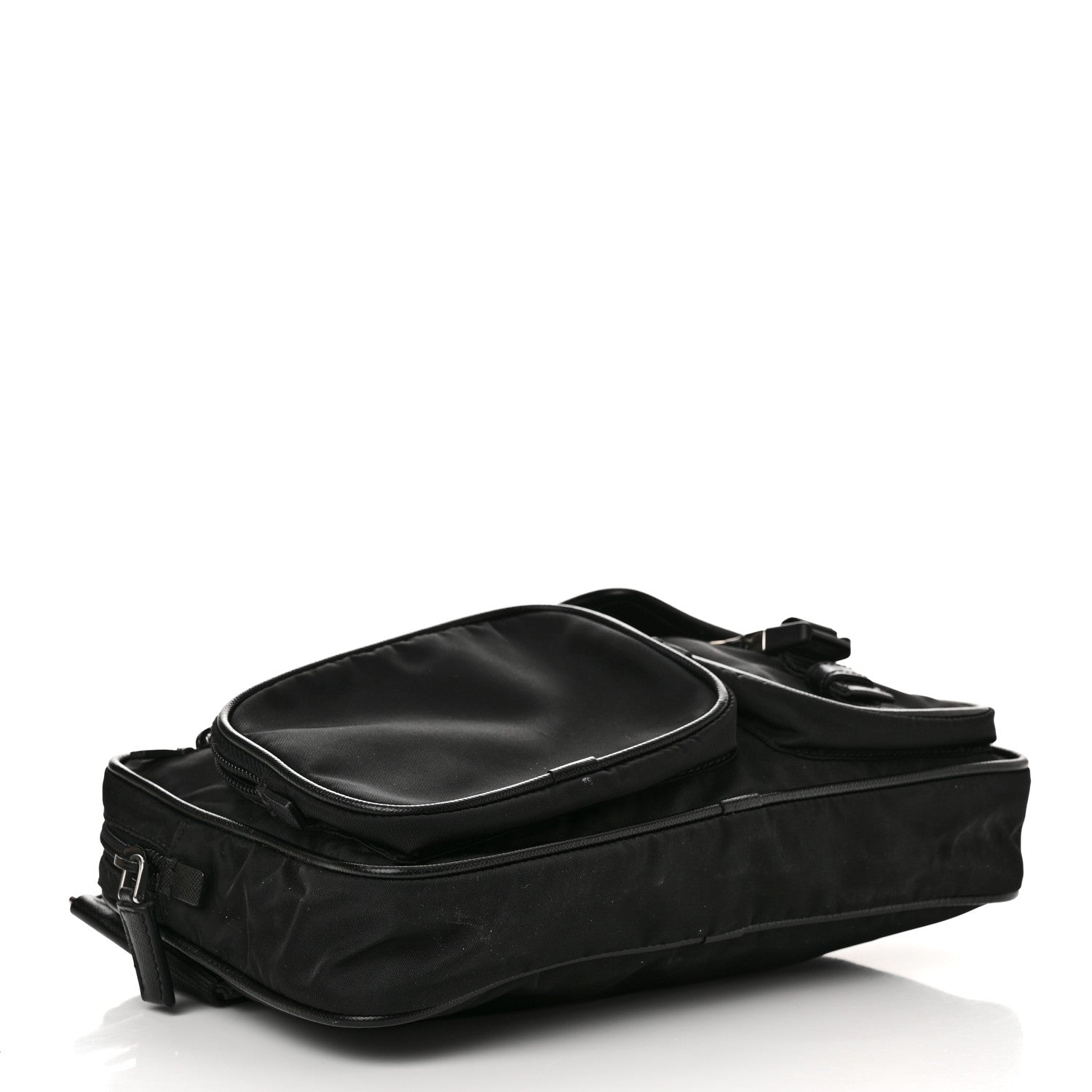 Prada Tessuto Nylon Multi Pocket Belt Bag Black 4 of 12