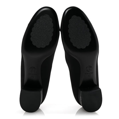 Chanel Grosgrain Patent Calfskin CC Cap Toe Pumps 40 Black 6 of 9