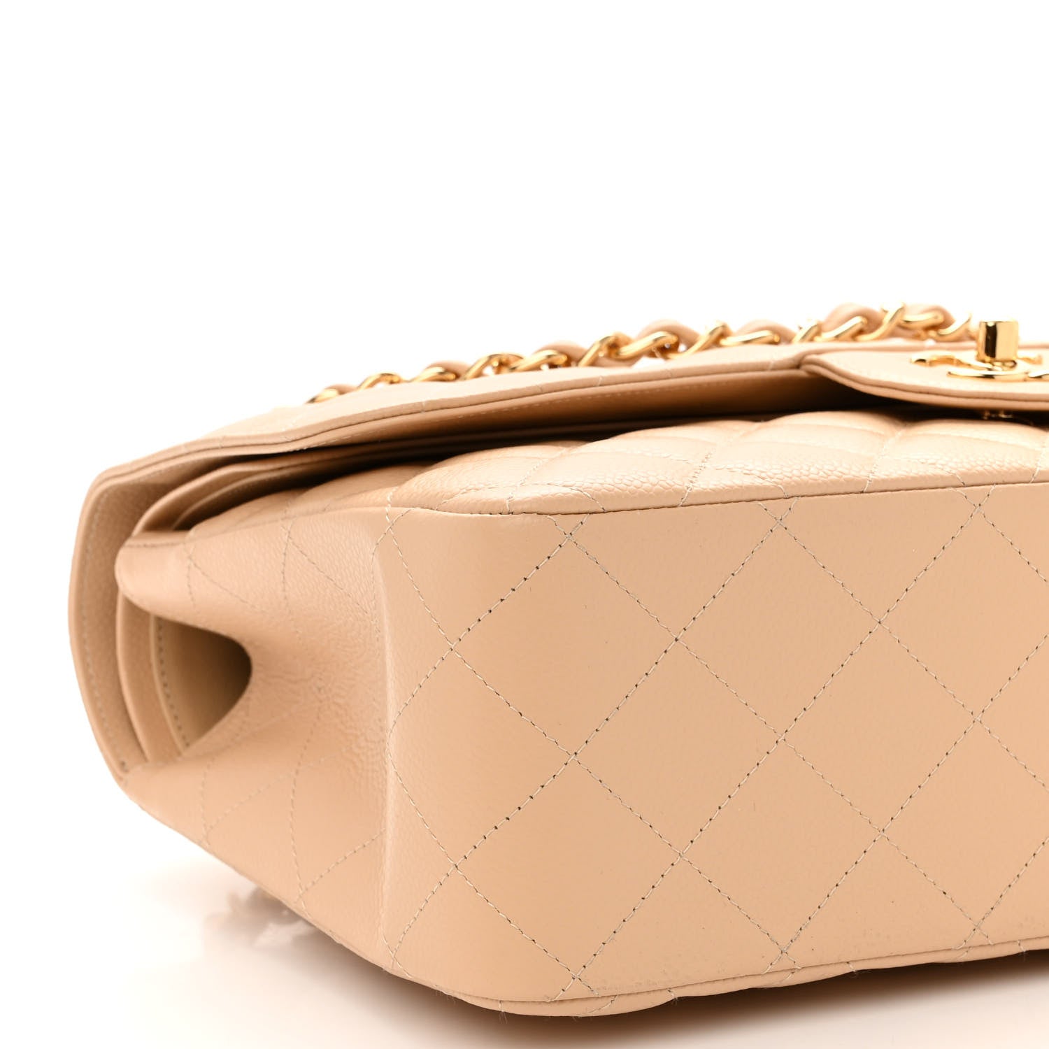 Chanel Caviar Quilted Jumbo Double Flap Beige Clair 9 of 10