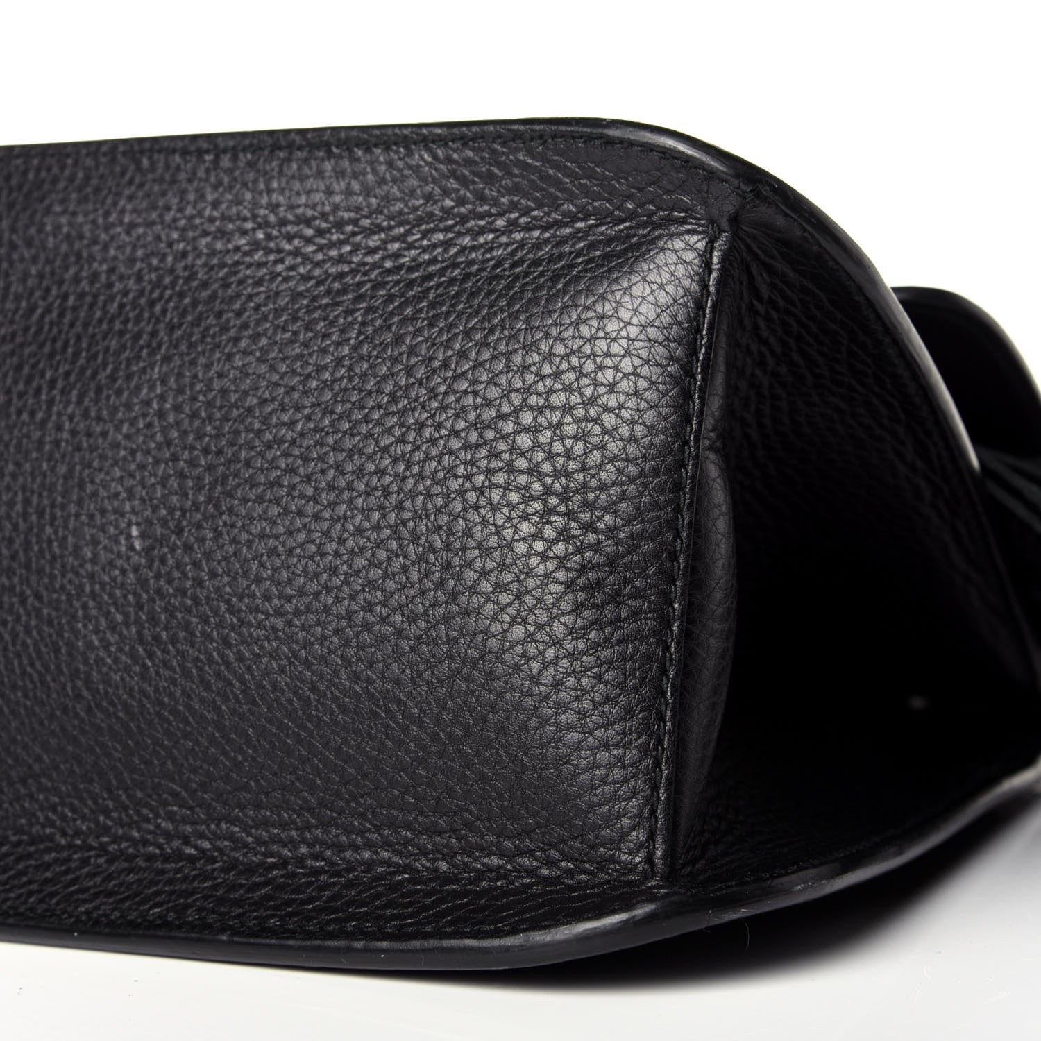 Gucci Pebbled Calfskin Medium Bamboo Daily Flap Shoulder Bag Black 8 of 8
