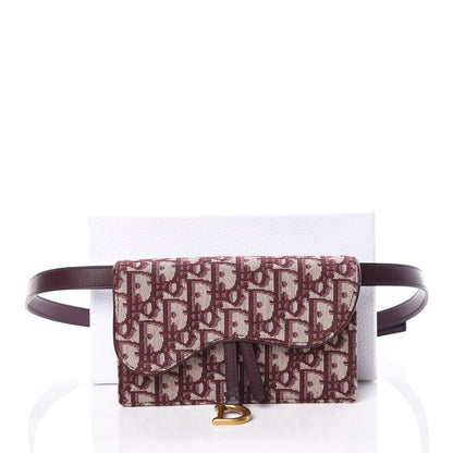 Christian Dior Oblique Saddle Belt Bag Bordeaux 11 of 11
