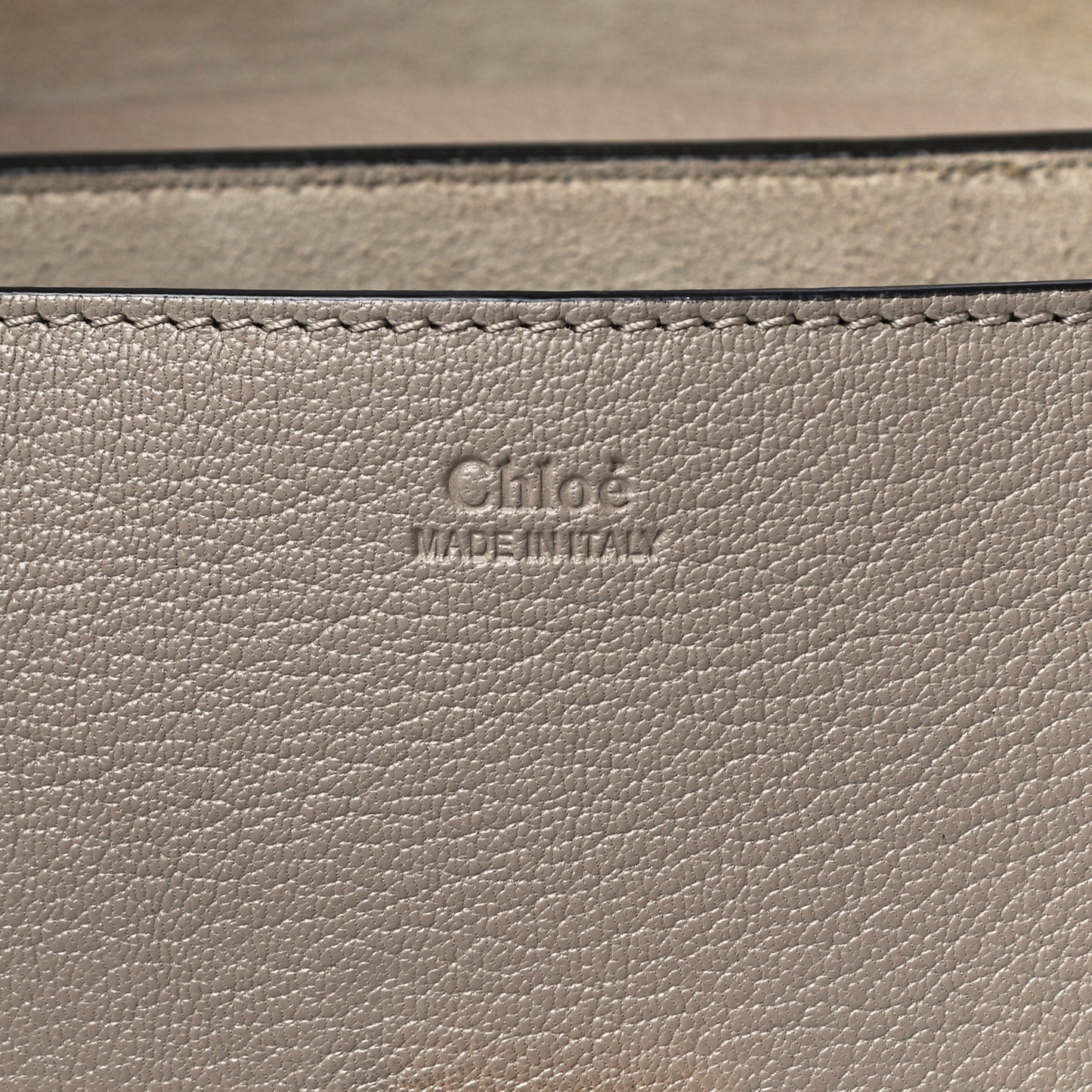 Grained Lambskin Drew Shoulder Bag Motty Grey
