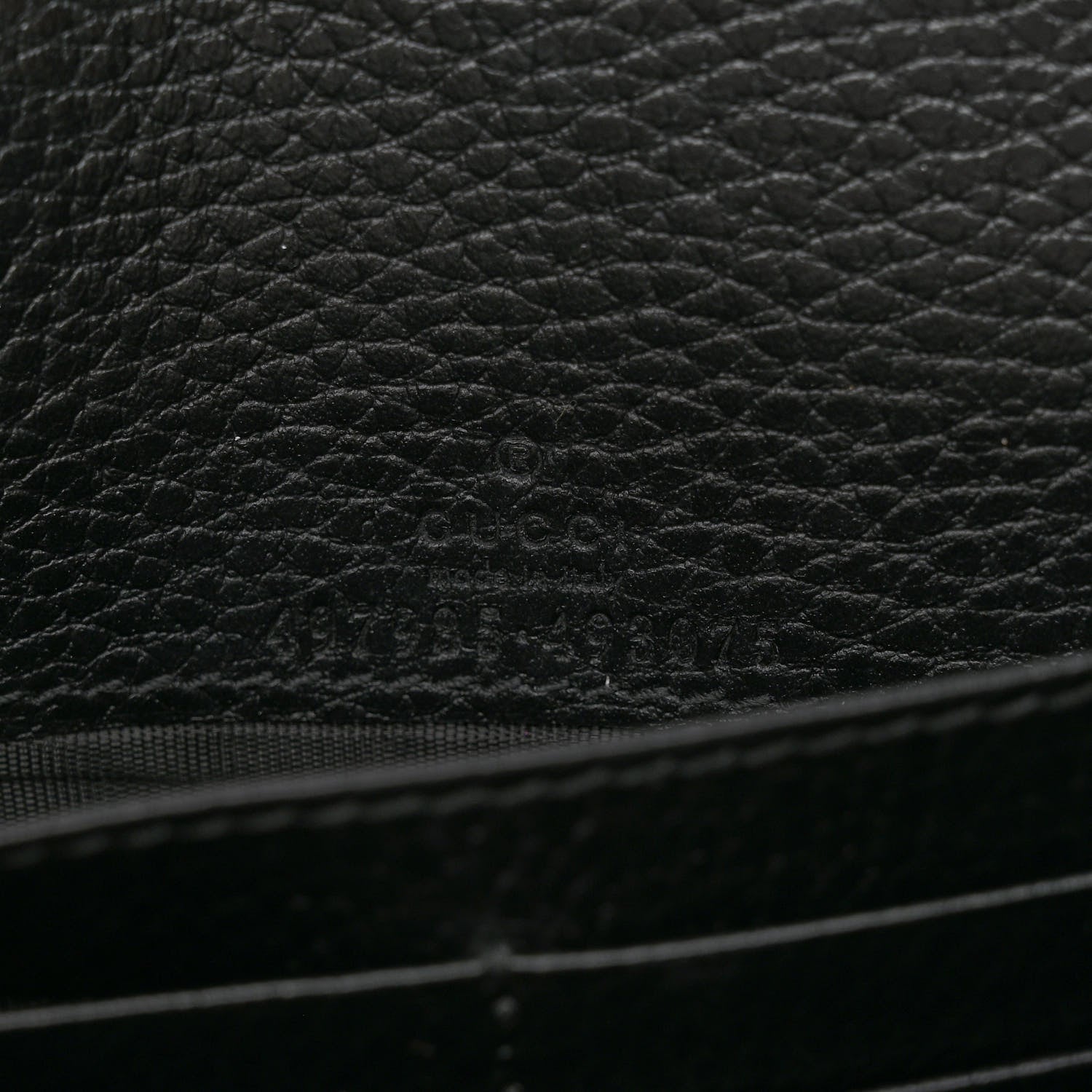 Gucci Dollar Calfskin Enamel Monochrome Mini GG Marmont Chain Wallet Black 7 of 11