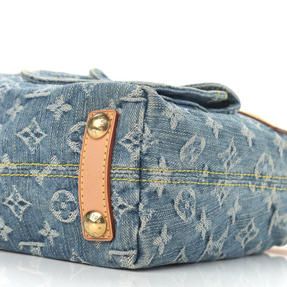 Louis Vuitton Monogram Denim Baggy PM Blue 6 of 10