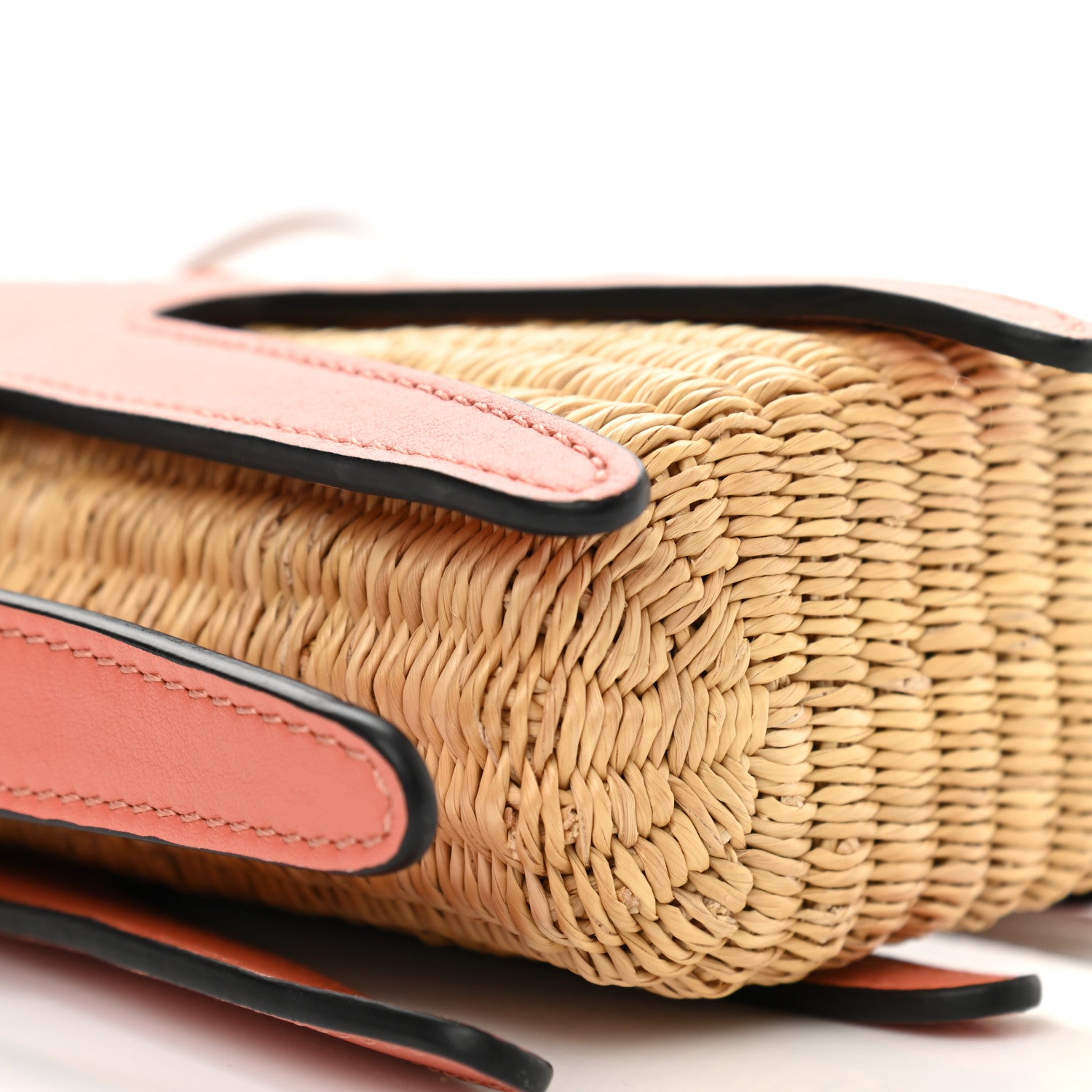 Loewe Calfskin Wicker Paula's Ibiza Octopus Mini Crossbody Natural Pink Tulip 8 of 9