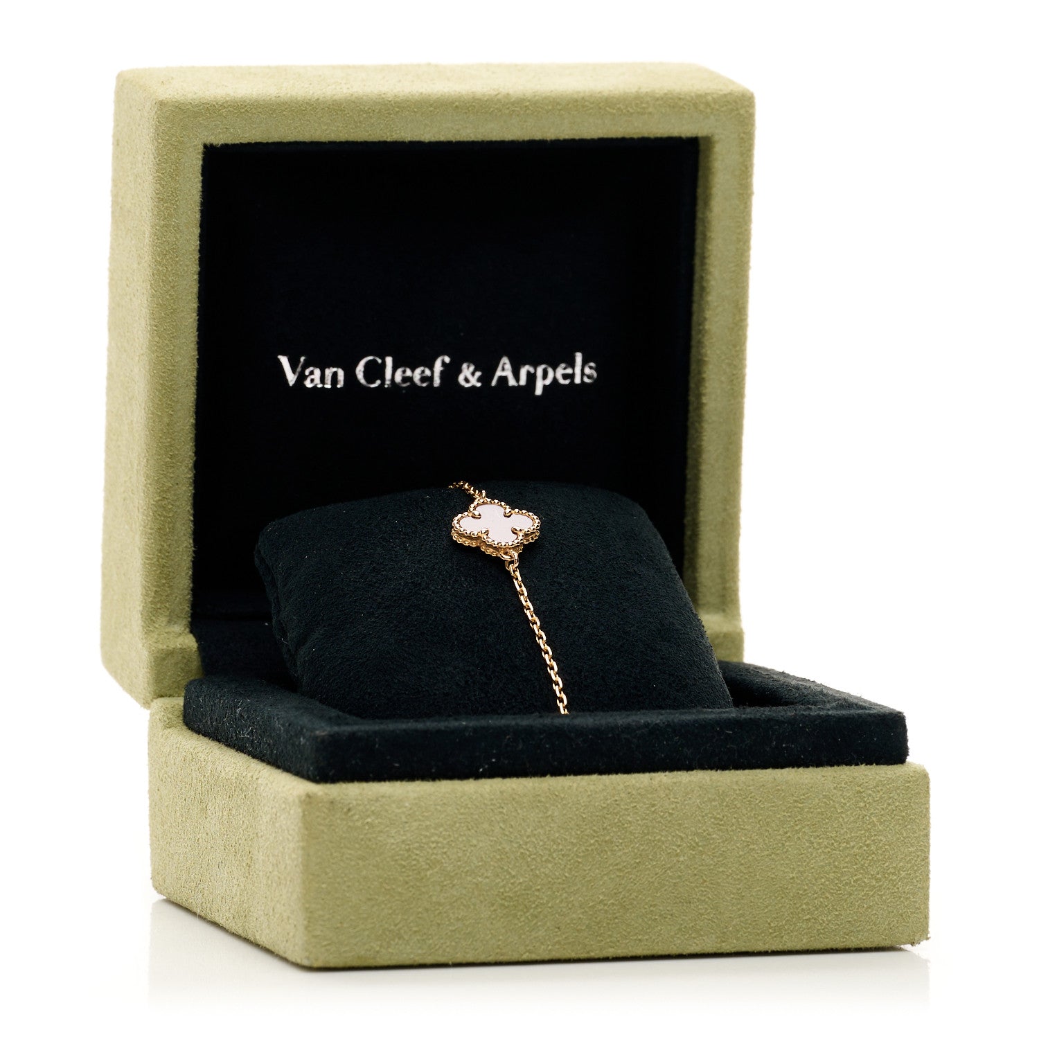 Van Cleef & Arpels 18K Rose Gold Carnelian Sweet Alhambra Bracelet 5 of 5