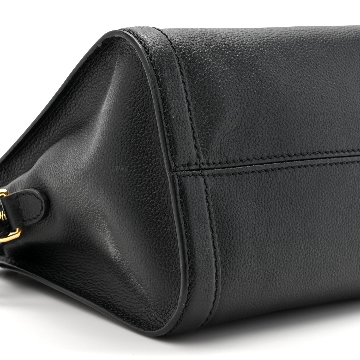 Alexander McQueen Pebbled Calfskin Small Skull Padlock Zip Around Tote Black 10 of 13