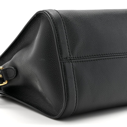 Alexander McQueen Pebbled Calfskin Small Skull Padlock Zip Around Tote Black 10 of 13