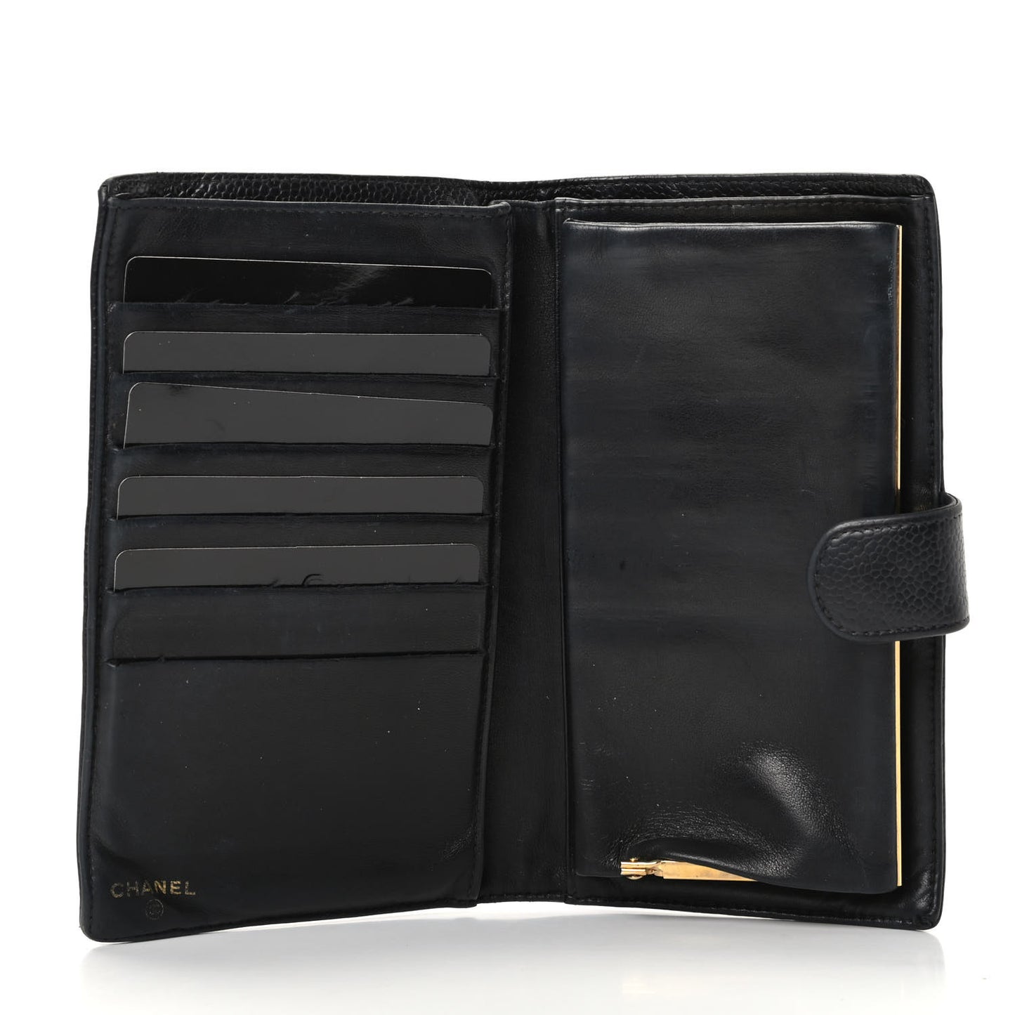 Caviar Timeless CC French Wallet Black