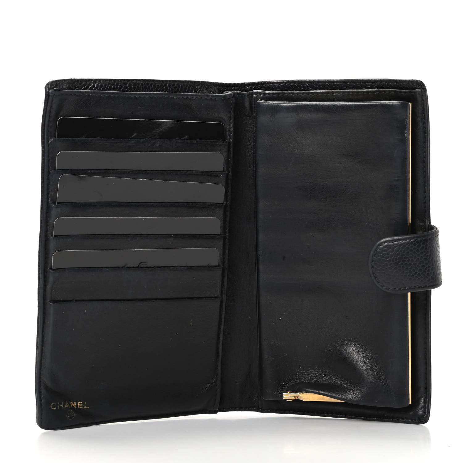 Chanel Caviar Timeless CC French Wallet Black 5 of 11