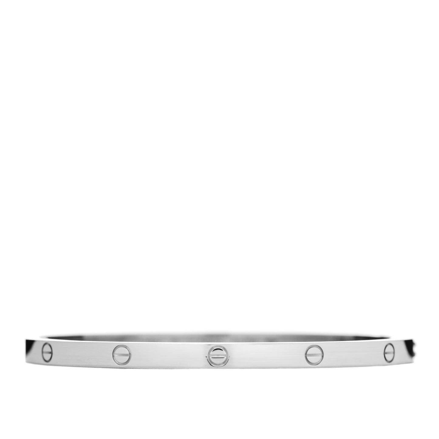 18K White Gold Small LOVE Bracelet 16