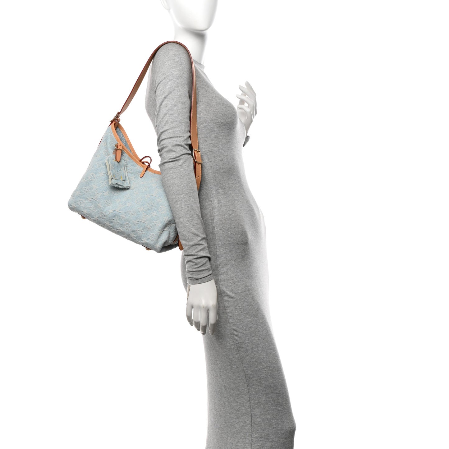 Monogram Denim CarryAll PM Sky Blue