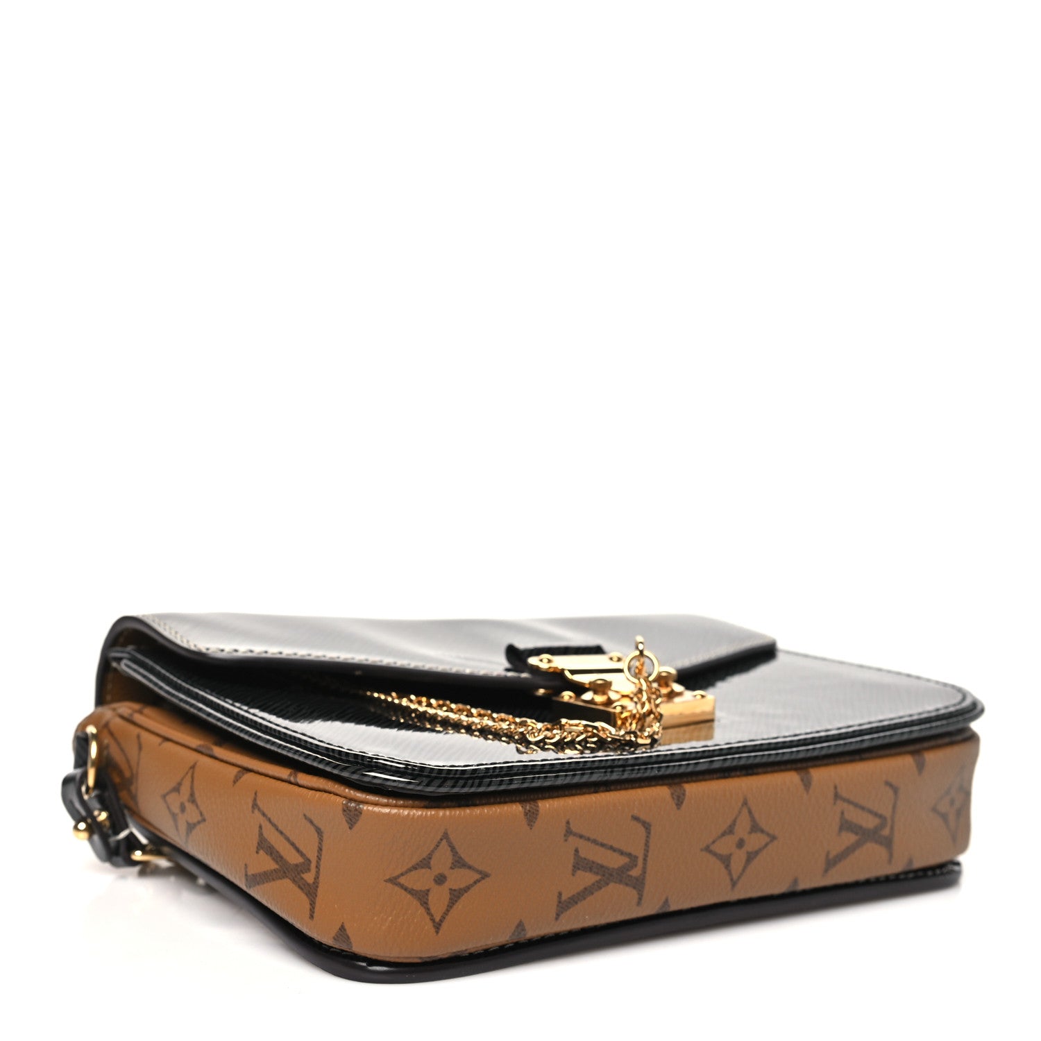 Louis Vuitton Shiny Epi Reverse Monogram Pochette Metis Mini Marine 4 of 9