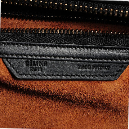 Celine Drummed Calfskin Micro Tri-Color Luggage Indigo 7 of 8