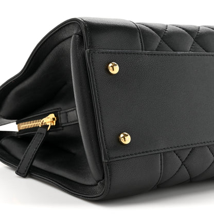 Chanel Sheepskin Quilted Mademoiselle Vintage Shopping Tote Black 10 of 17