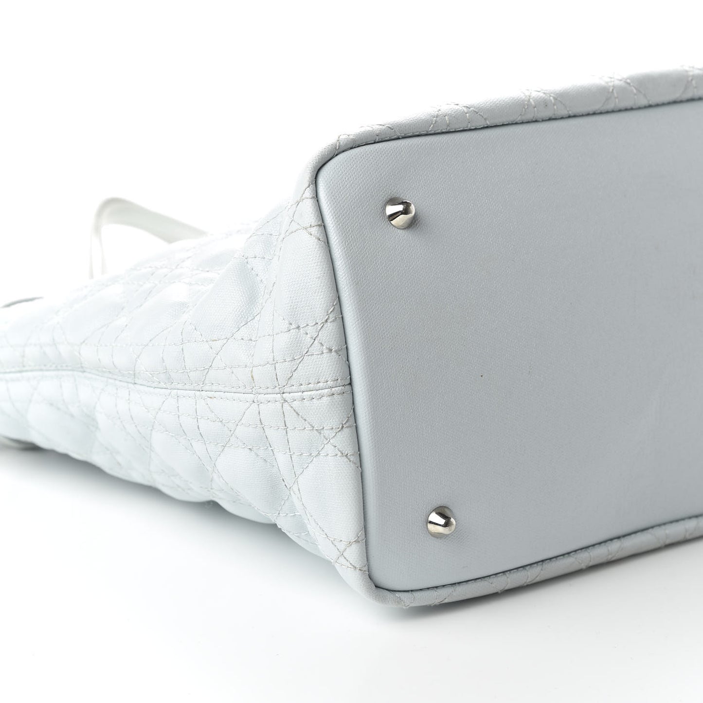 Coated Canvas Cannage Medium Panarea Tote Celeste