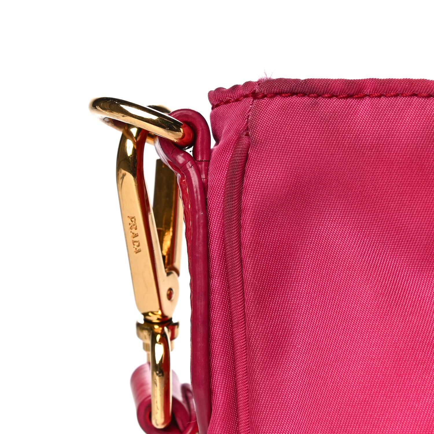 Prada Tessuto Nylon Patent Pocket Messenger Bag Fuxia 14 of 19