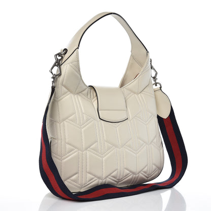 Gucci Calfskin Web Quilted Small Dionysus Hobo White 3 of 9