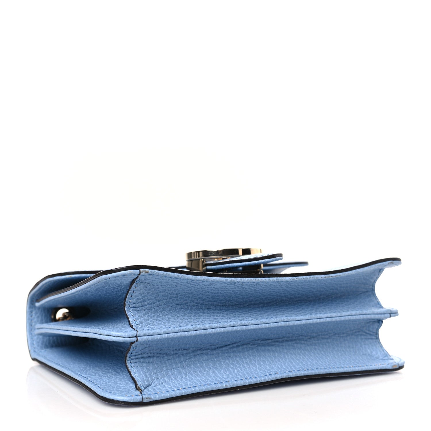 Gucci Dollar Calfskin Small Interlocking G Shoulder Bag Mineral Blue 4 of 13