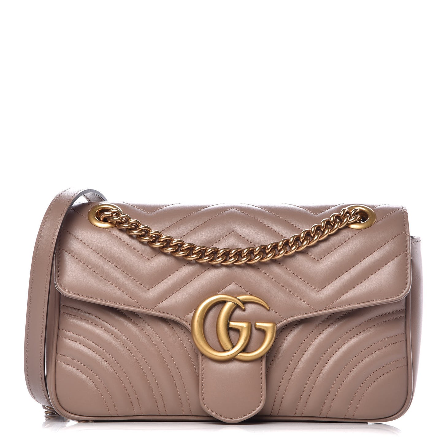 Calfskin Matelasse Small GG Marmont Shoulder Bag Porcelain Rose