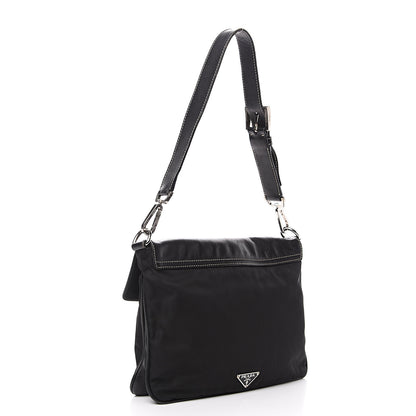 Prada Tessuto Nylon Nappa Shoulder Bag Black 2 of 13