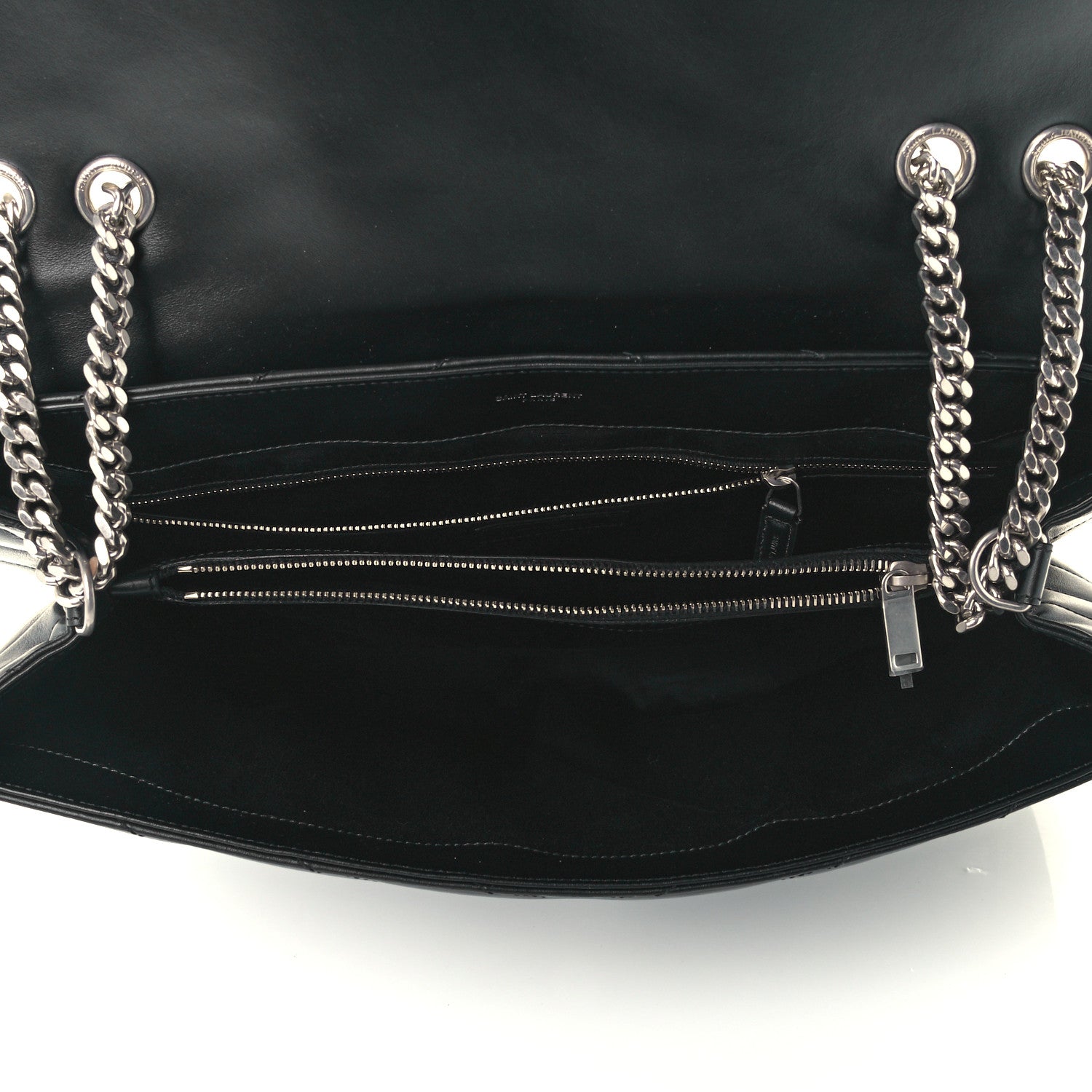 Saint Laurent Calfskin Y Quilted Monogram Large Loulou Chain Satchel Black 5 of 11