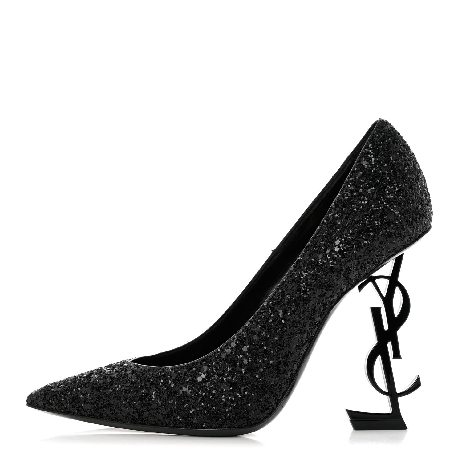 Saint Laurent Glitter Opyum 100 Pumps 37 Black 1 of 9