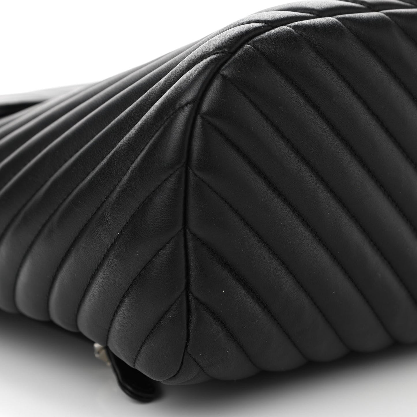 Calfskin Chevron Quilted Large Urban Spirit Backpack Black