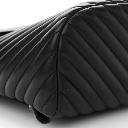 Chanel Calfskin Chevron Quilted Large Urban Spirit Backpack Black 9 of 11