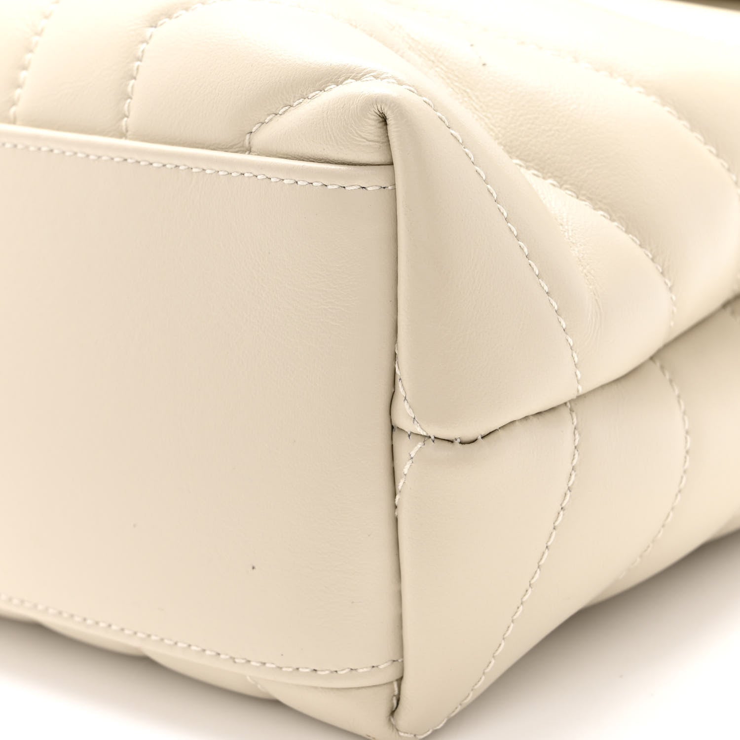 Saint Laurent Calfskin Y Quilted Monogram Small Loulou Chain Satchel Crema Soft 9 of 9