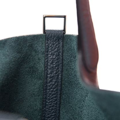 Hermes Taurillon Clemence Picotin Lock 22 MM Vert Cypress 7 of 11