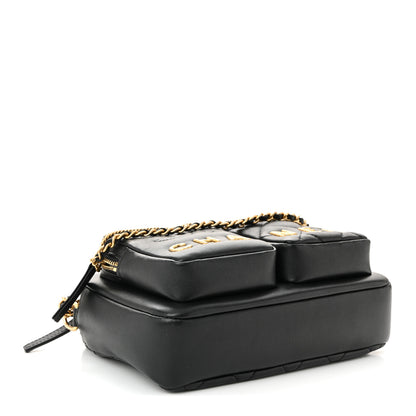 Chanel Calfskin Quilted Small Camera Case Black 4 of 10