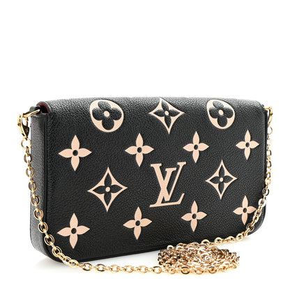 Louis Vuitton Empreinte Monogram Giant Felicie Pochette Black Beige 4 of 11
