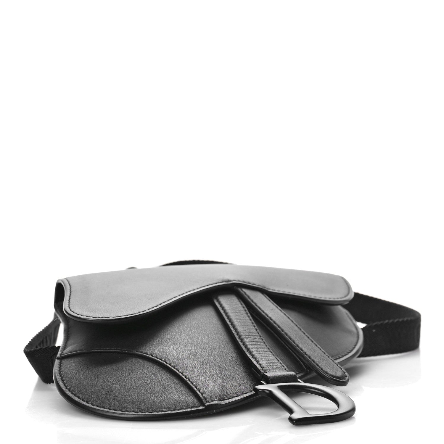 Christian Dior Ultra Matte Calfskin Saddle Belt Bag Black 4 of 10