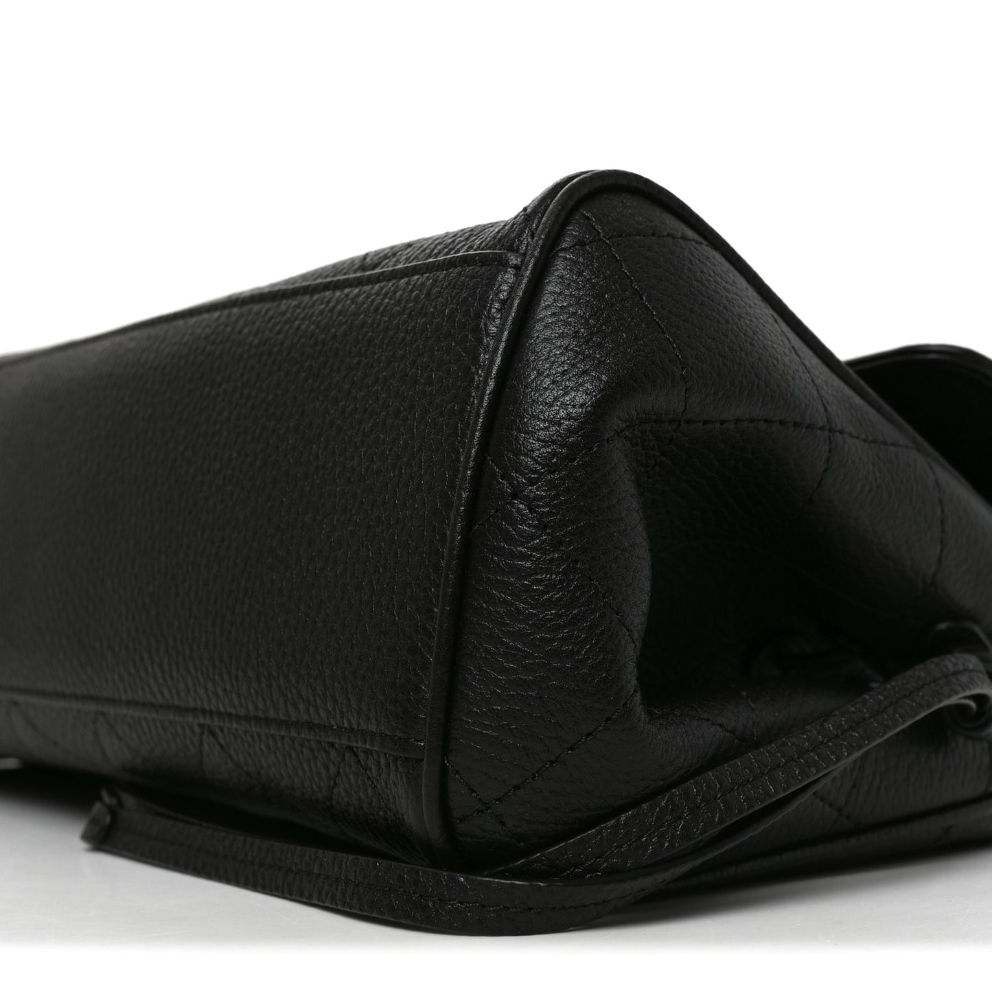 Grained Calfskin Urban Essentials Small Shopping Bag Black
