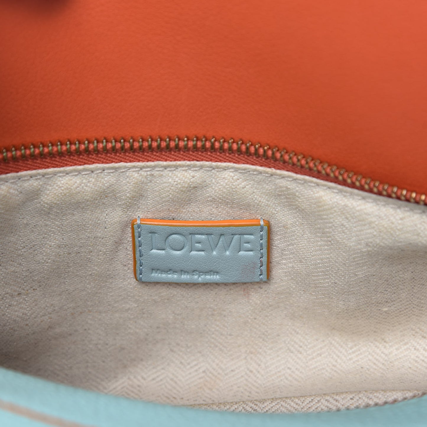 Calfskin Medium Paula's Ibiza Puzzle Bag Aqua Light Blue Multicolor