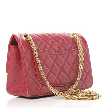 Chanel Aged Calfskin Quilted 2.55 Reissue Mini Flap Red 3 of 13