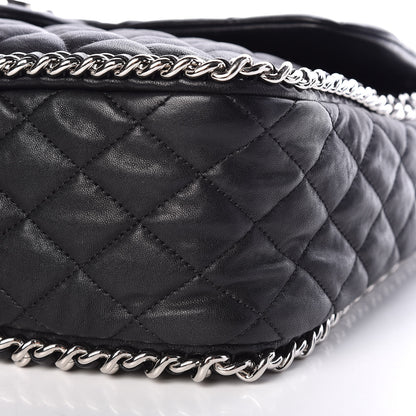 Chanel Washed Lambskin Quilted Maxi Chain Around Flap Black 9 of 10