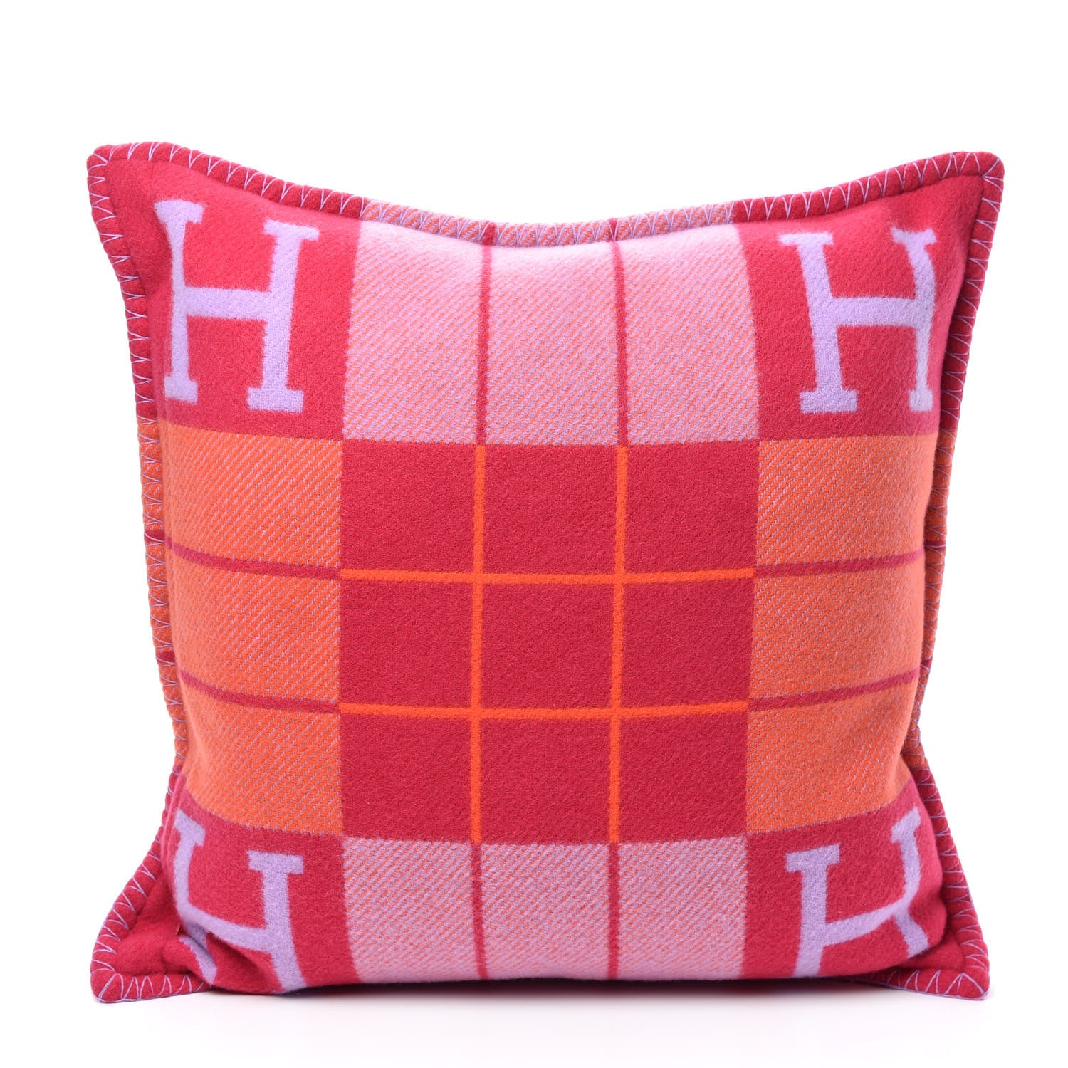 Hermes Wool Cashmere Avalon III Pillow PM Fuchsia Geranium 2 of 3