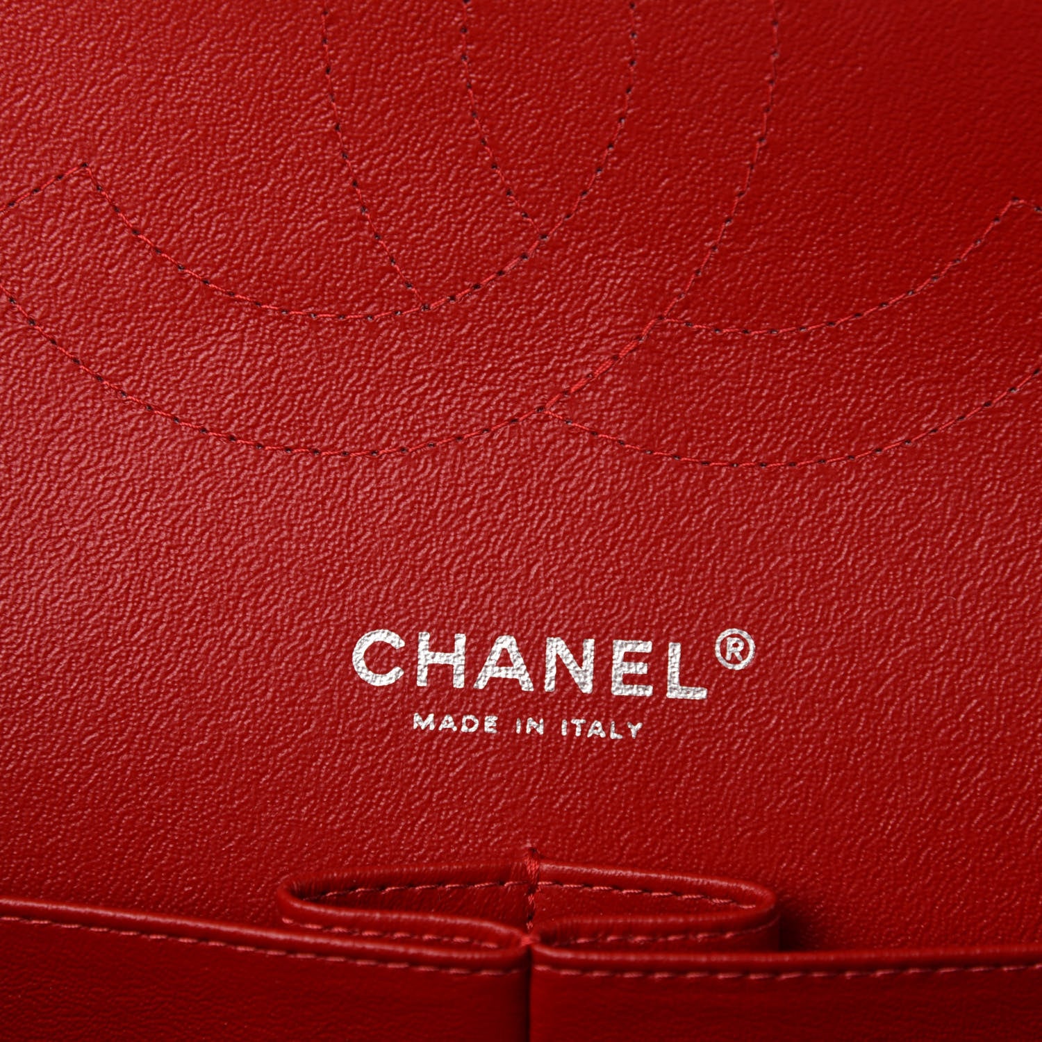 Chanel Lambskin Quilted Jumbo Double Flap Red 9 of 12