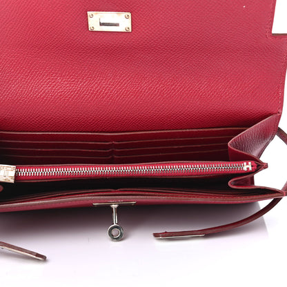 Hermes Epsom Kelly Longue Wallet Rouge Casaque 4 of 4