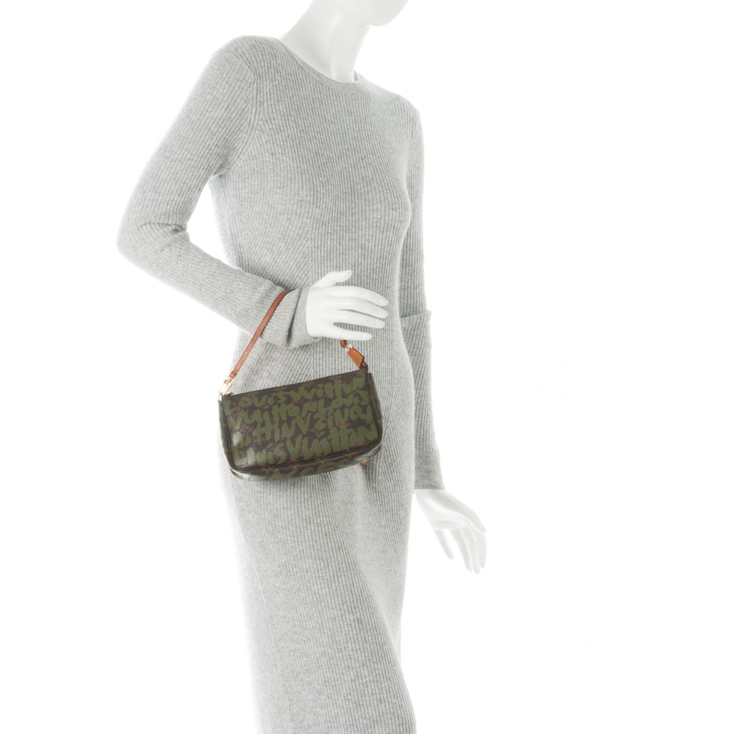 Louis Vuitton Monogram Graffiti Pochette Accessories Kaki 2 of 8