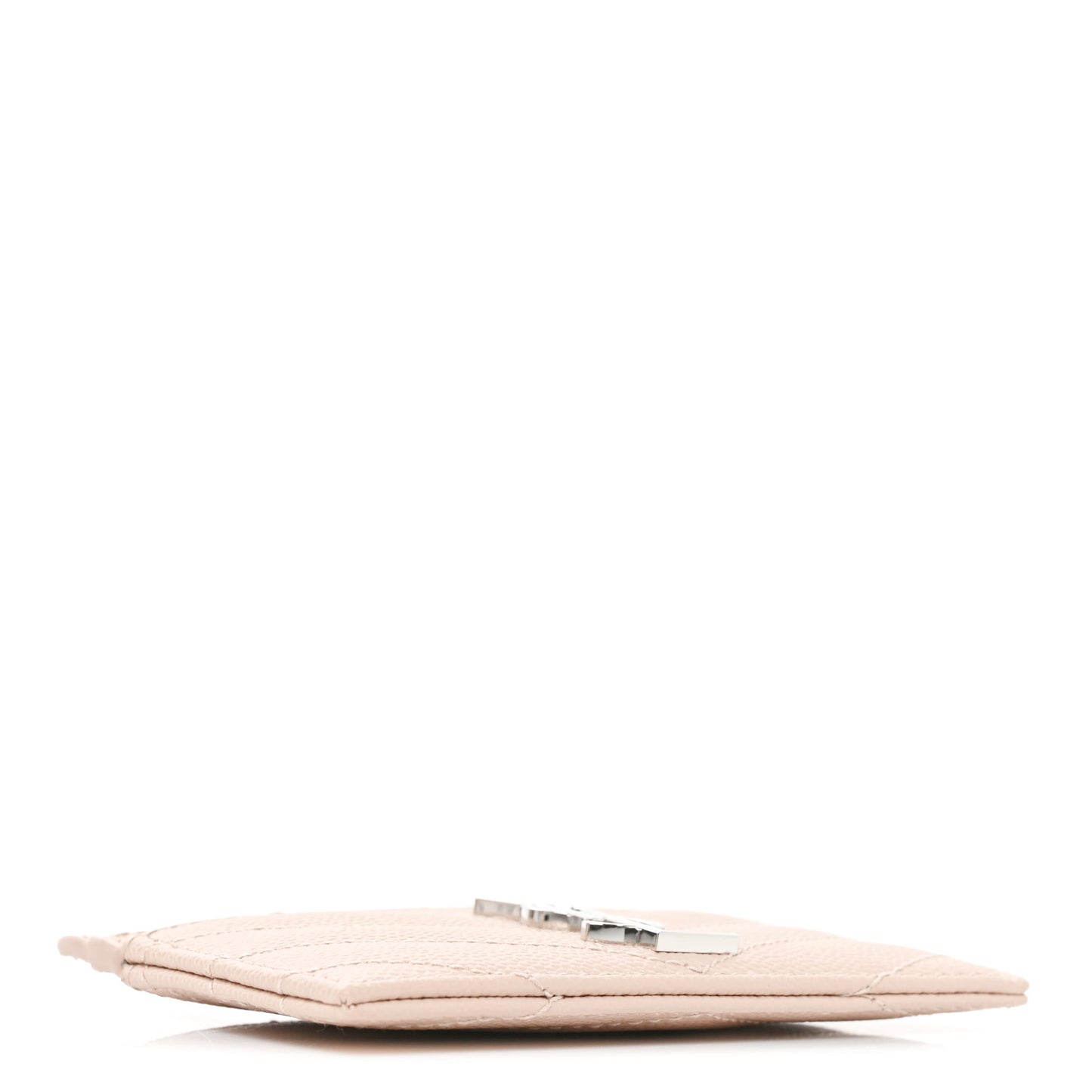 Grain De Poudre Matelasse Chevron Monogram Credit Card Case Marble Pink