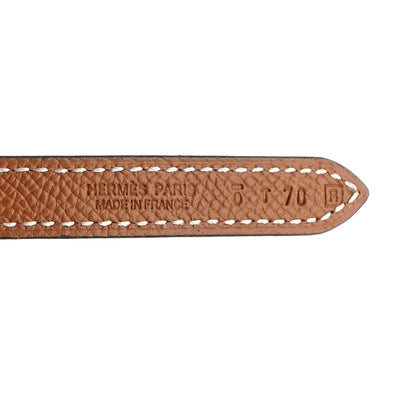Hermes Swift Epsom 13mm Focus Belt 70 28 Black Gold 8 of 9