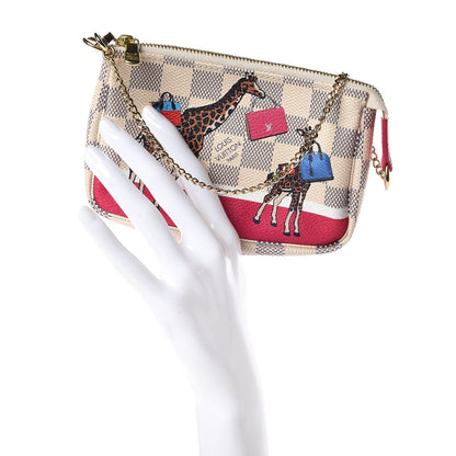 Louis Vuitton Damier Azur 2017 Christmas Animation Mini Pochette Accessories 2 of 9
