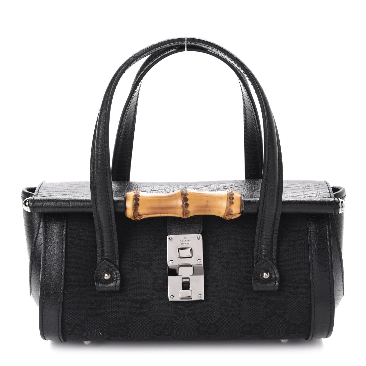 Gucci Monogram Small Bamboo Bullet Black 1 of 10