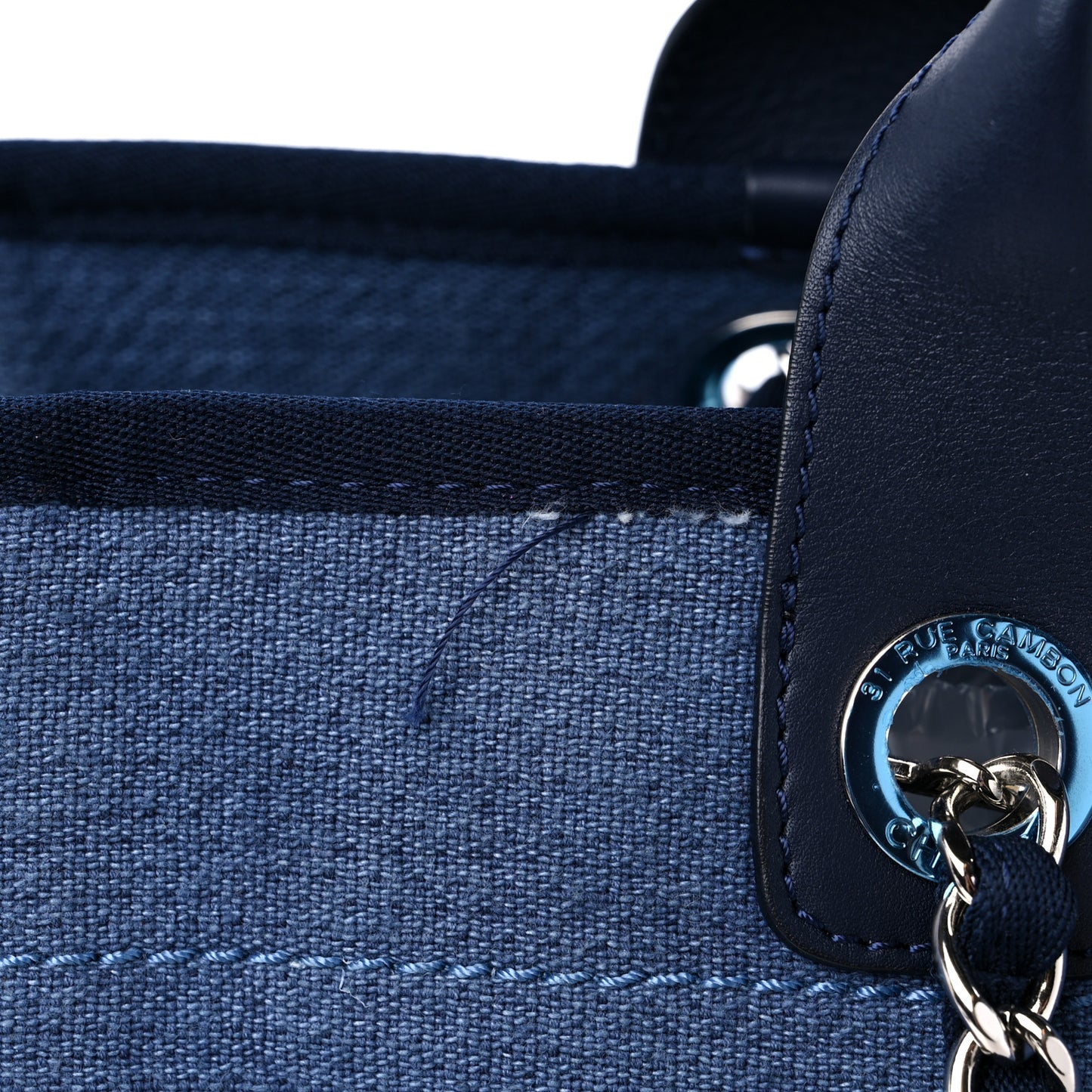 Canvas Medium Deauville Tote Blue