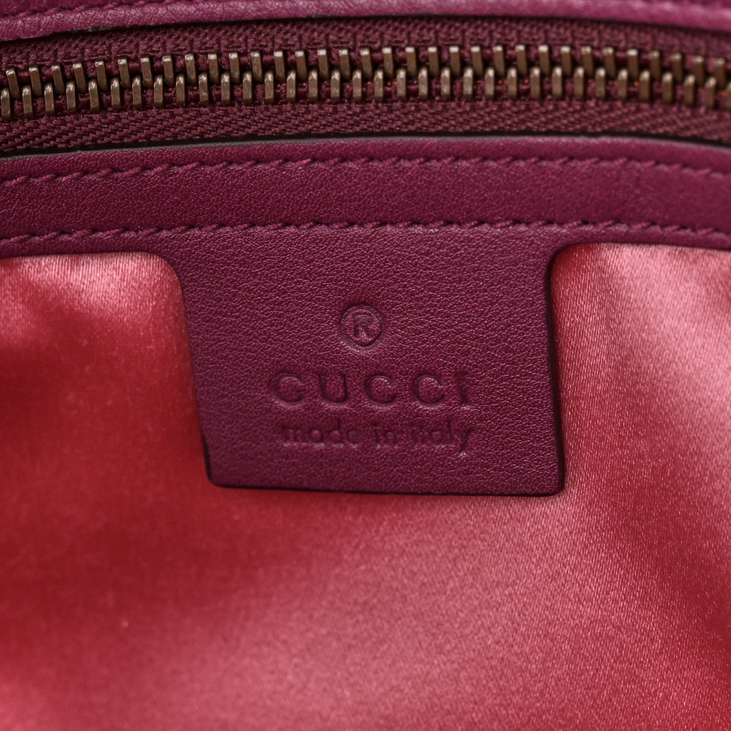 Velvet Matelasse Medium GG Marmont Shoulder Bag Fuchsia Violet Cyclamen